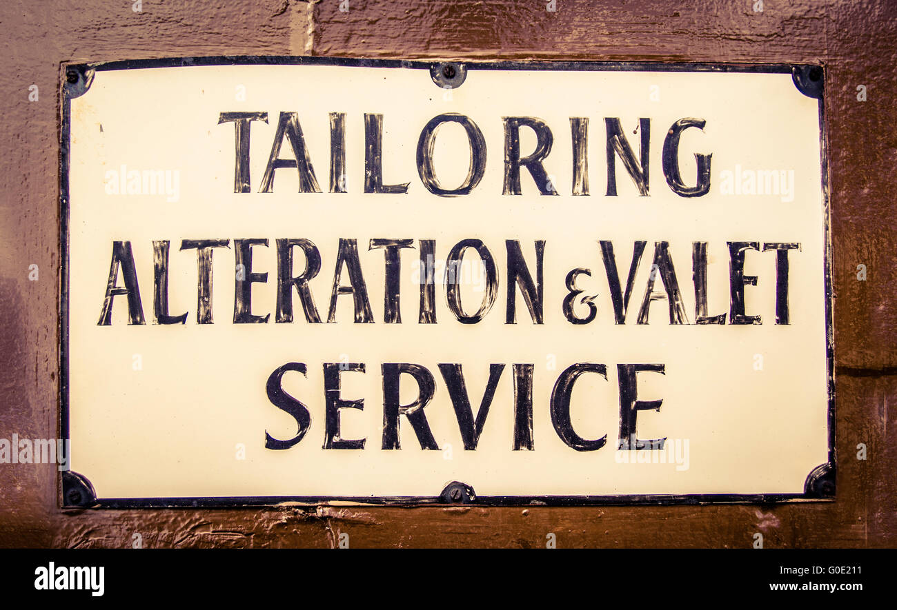 A Vintage Tailor Sign In London Stock Photo