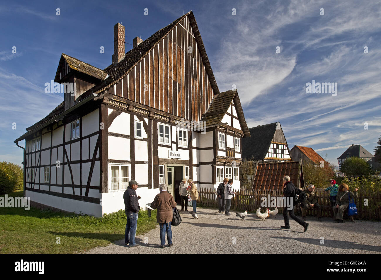 people in the open air museum, Detmold Stock Photo Alamy