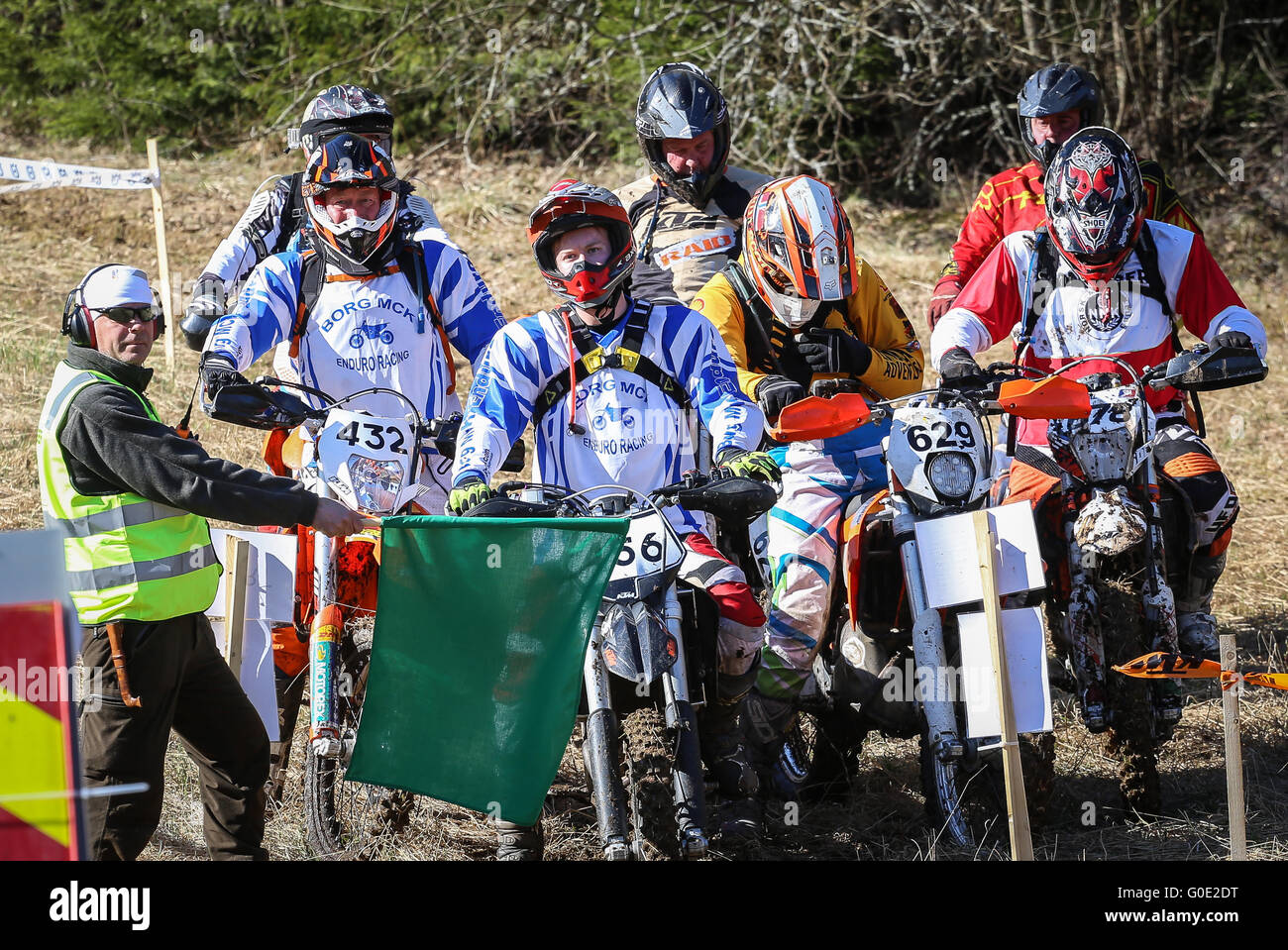 Rider on his enduro motorbike Stock Photo - Alamy