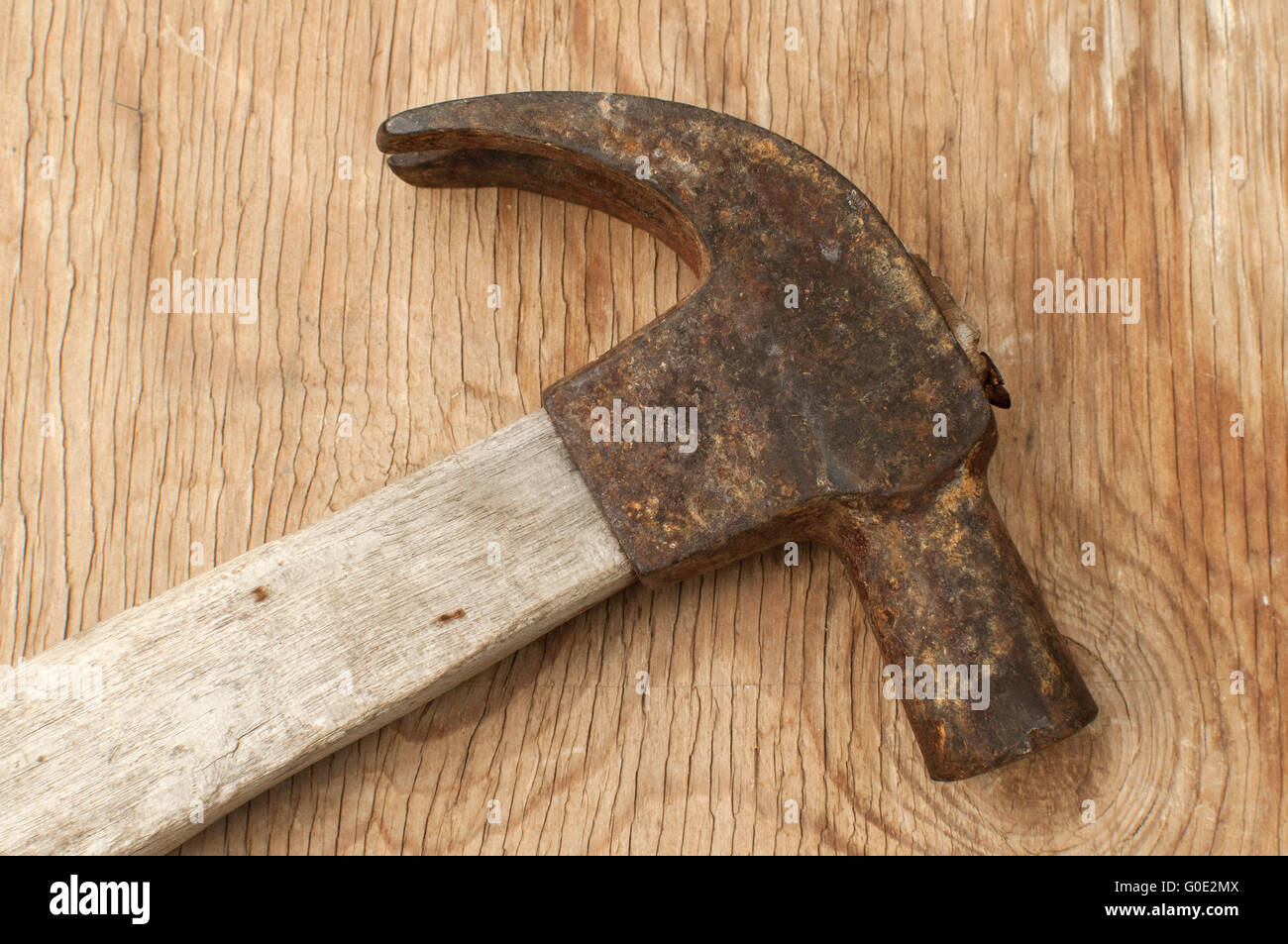 Old used hammer adze Stock Photo Alamy