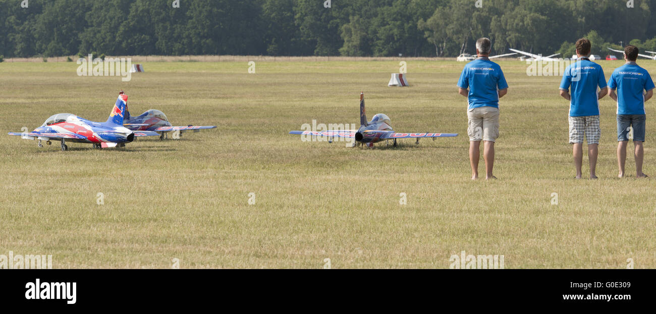 Red Bull Remote Jets at an airshow Stock Photo Alamy