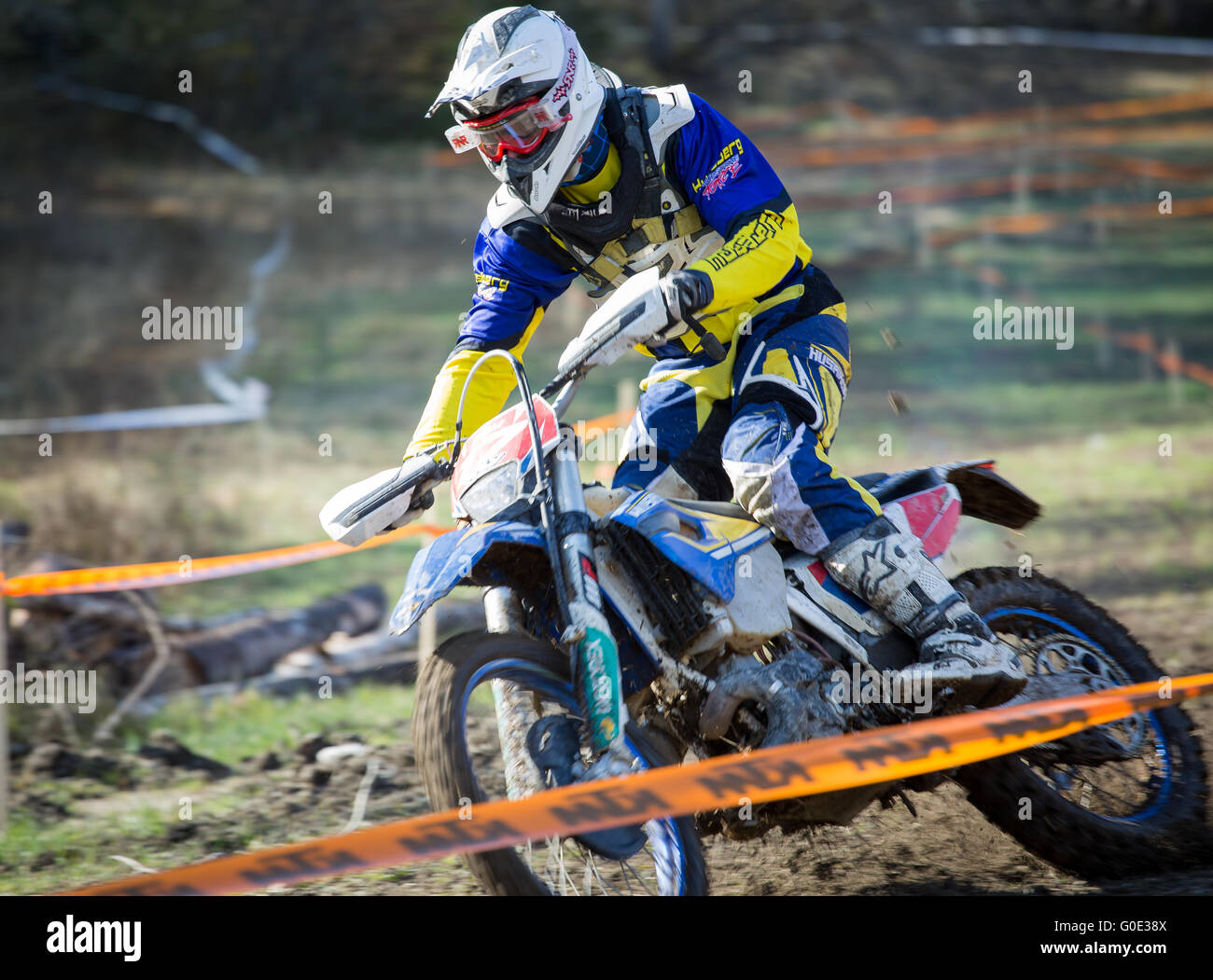 Rider on his enduro motorbike Stock Photo - Alamy