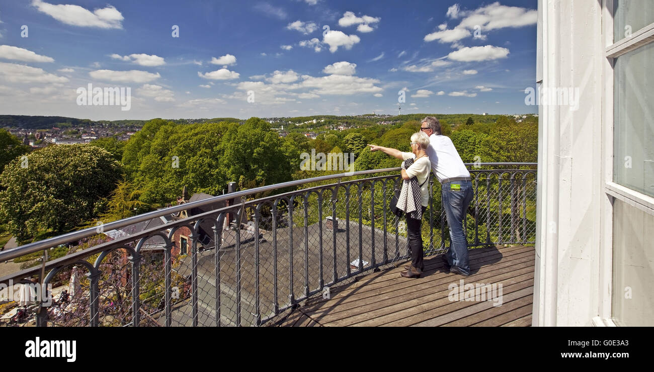 couple admiring the view from the Elisen Tower Stock Photo