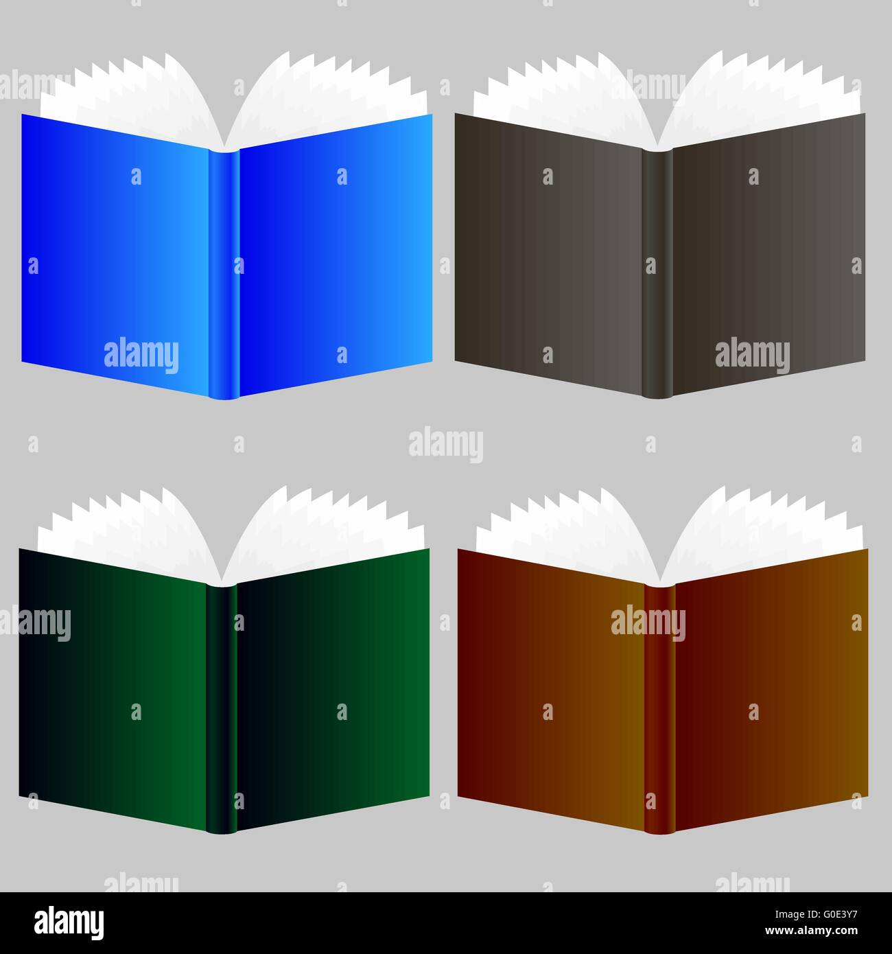 Set of Different Book Icons Stock Vector Image & Art - Alamy