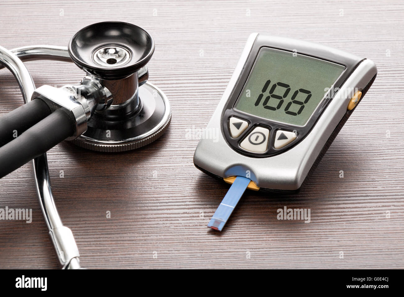 Blood glucose meter to check the blood sugar level Stock Photo - Alamy
