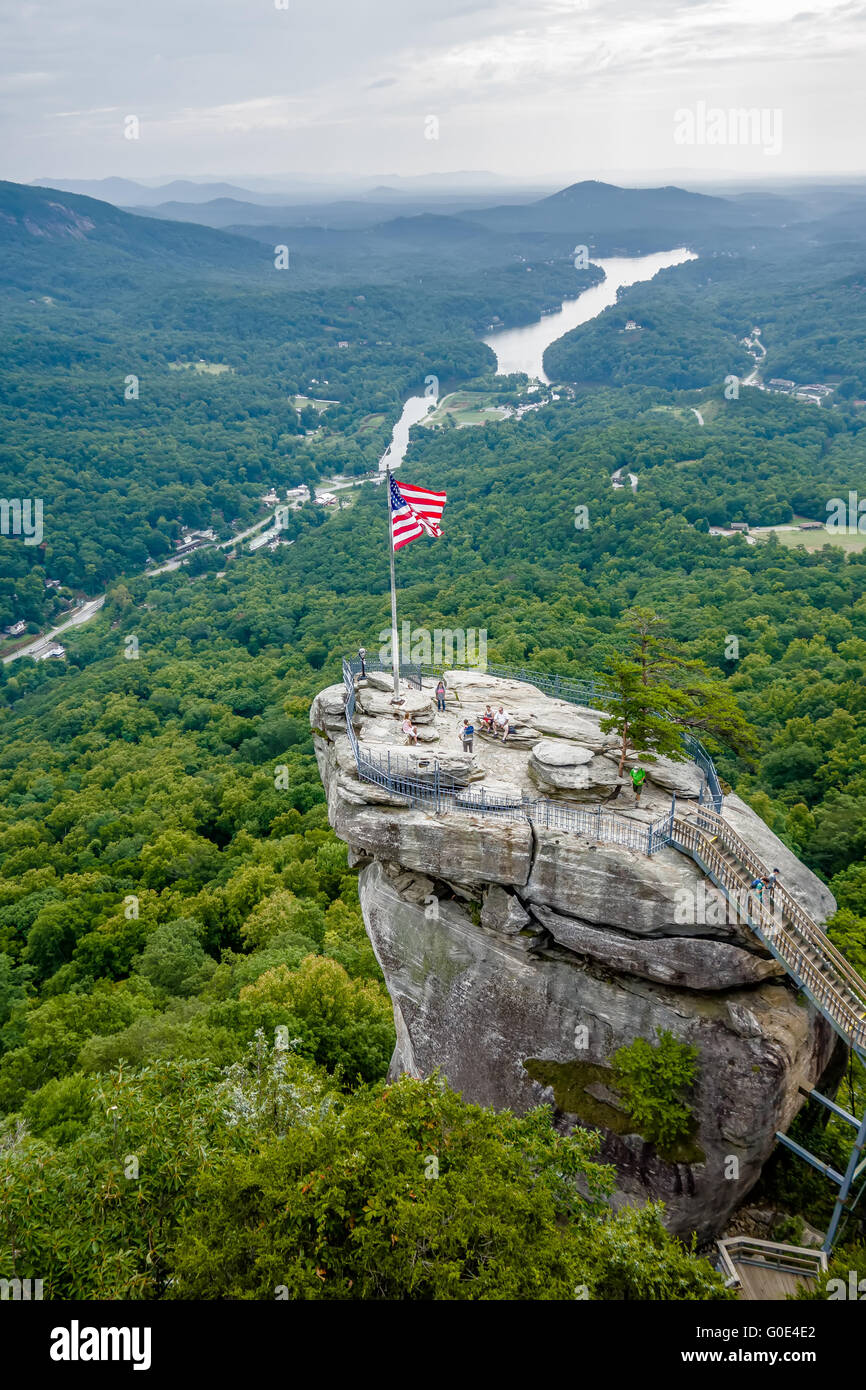 lake lure and chimney rock landscapes Stock Photo