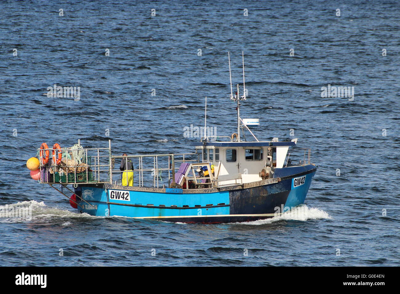 The Glasgowregistered fishing boat Endurance (GW42) passes Cloch Point on the Firth of Clyde