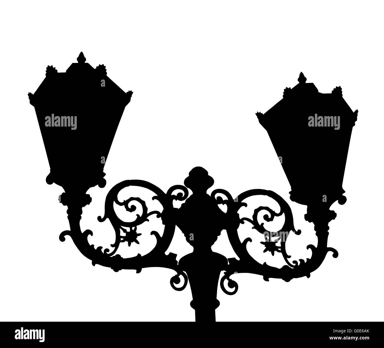 Lamp post silhouette Black and White Stock Photos & Images - Alamy