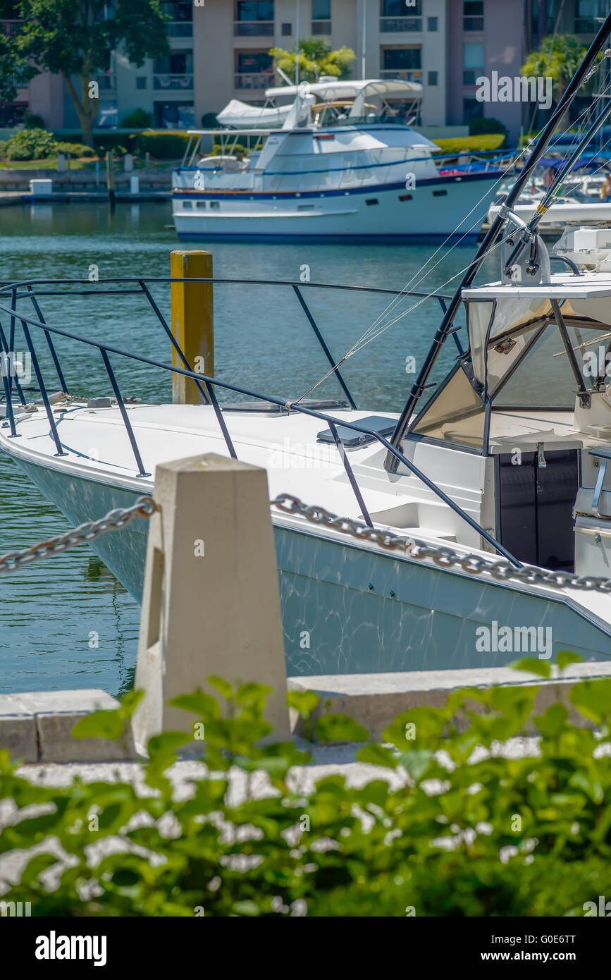 boats parked in harbor marina Stock Photo - Alamy