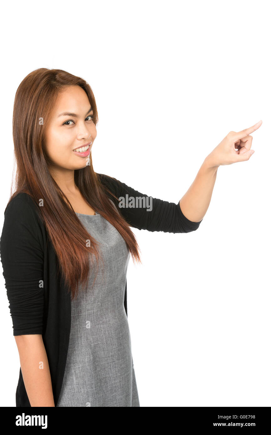 Photo Button Asian Asian woman profile hi-res stock photography and images - Alamy