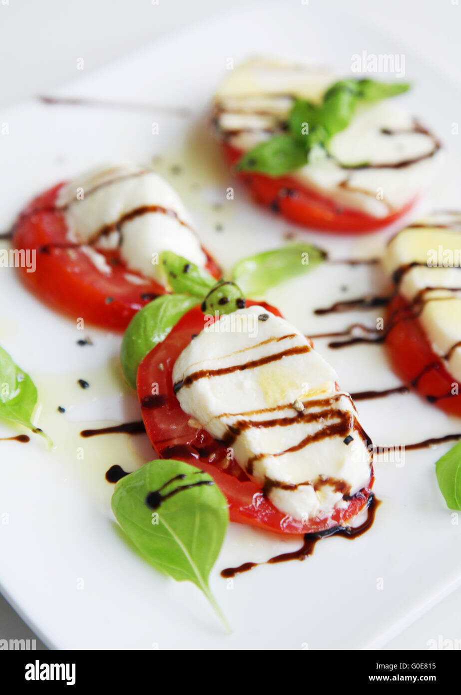 Mozzarella & Tomato Appetizer Stock Photo Alamy