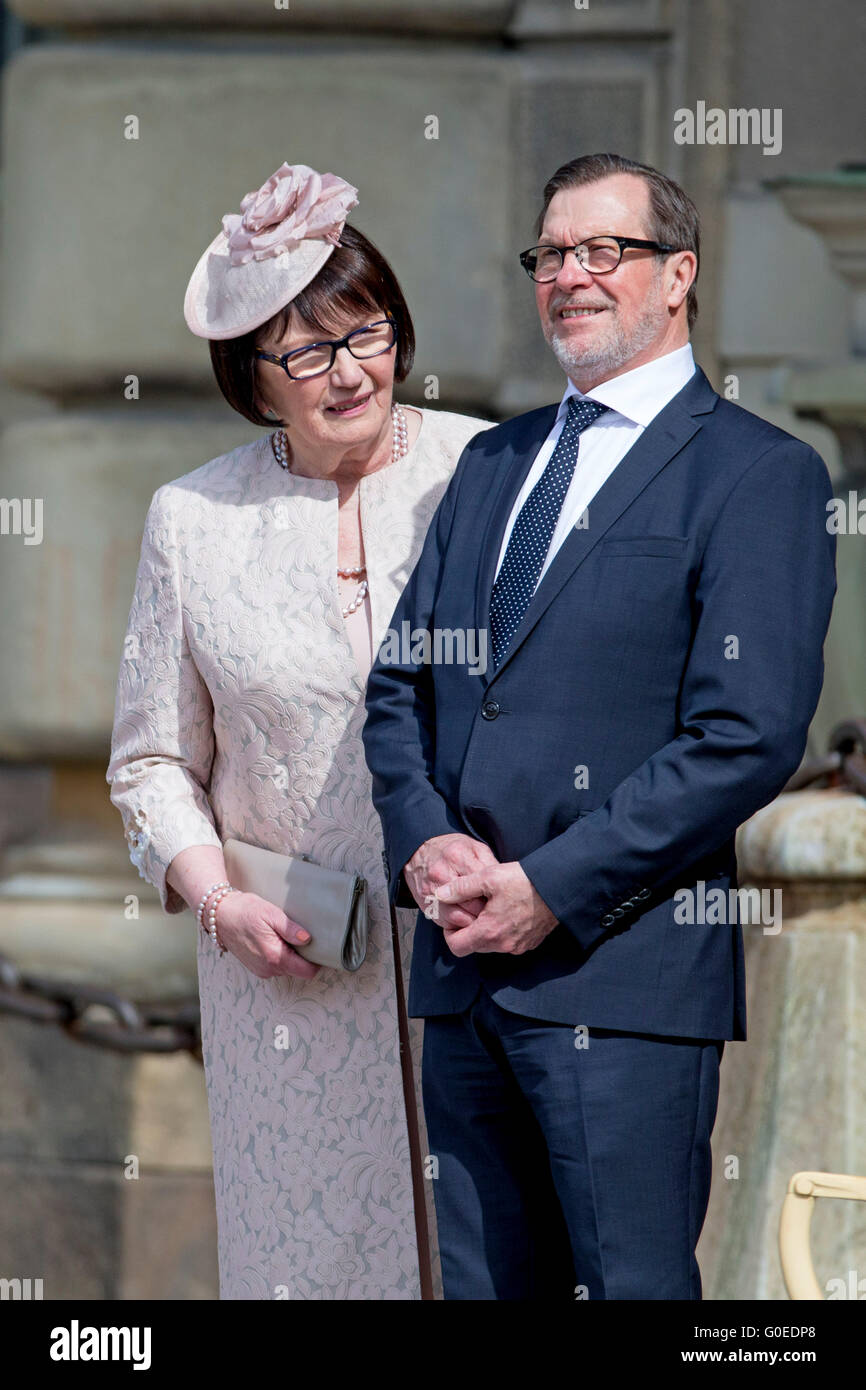Parents of Daniel Westling Olle and Eva to celebrate the 70th birthday of the Swedish King 30 April 2016. Photo: Patrick van Katwijk NETHERLANDS OUT POINT DE VUE OUT - NO WIRE SERVICE - Stock Photo