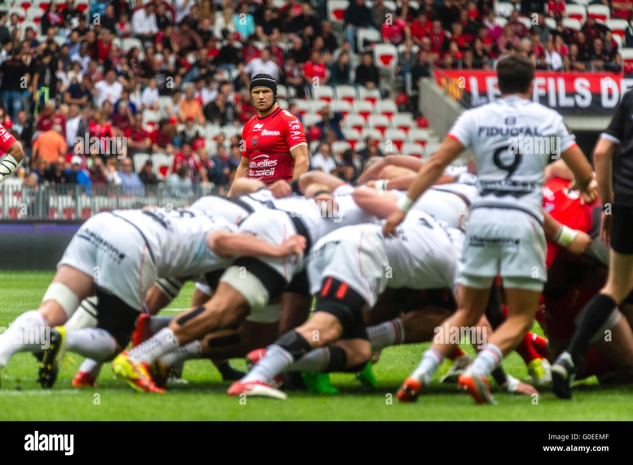 MATT GITEAU. Rugby Union. French Top 14. Match between RC Toulon and Stade  Toulousain ( Toulouse ) at Allianz Riviera on April 30, 2016 in Nice,  France. Score 10 - 12 Giteau.