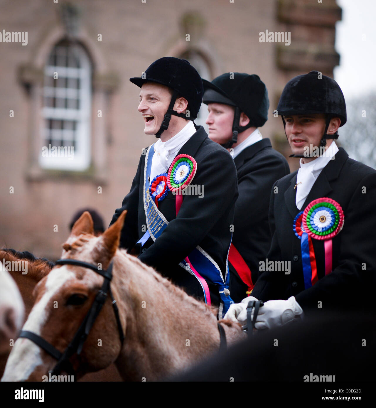 Berwick upon Tweed, England,  01 May 2016. Berwick upon Tweed,  England,  01 May 2016. Berwick upon Tweed's 407th Riding of the Bounds. The Principles from Coldstream. The Bounds were agreed by the Scots and English in 1438.Riding of the Bounds became a civic occasion, in 1609. Credit:  Troy GB images/Alamy Live News Stock Photo