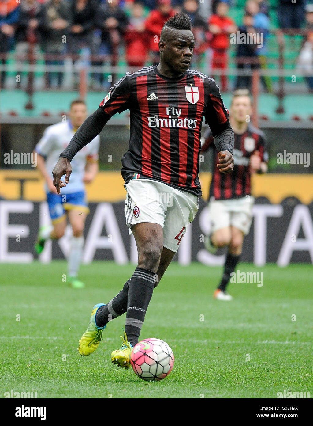 Milan Italy. 1 may 2016 Mario Balotelli in action during the Serie A football match between AC Milan and Frosinone Calcio Credit Nicolo Campo Alamy Live News Stock Photo Alamy