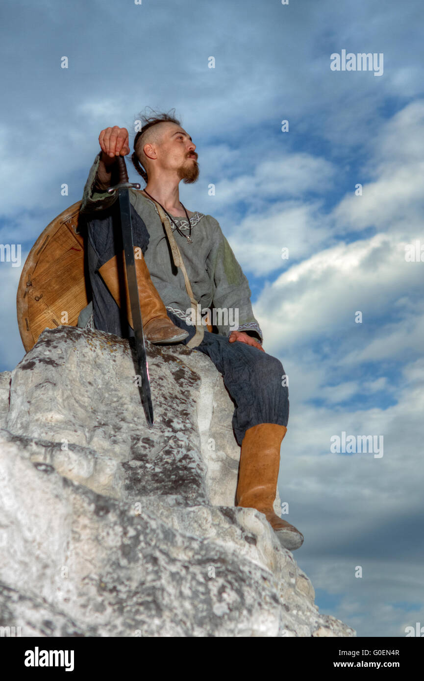 Siting Knight Historical reconstructor hi-res stock photography and images - Alamy