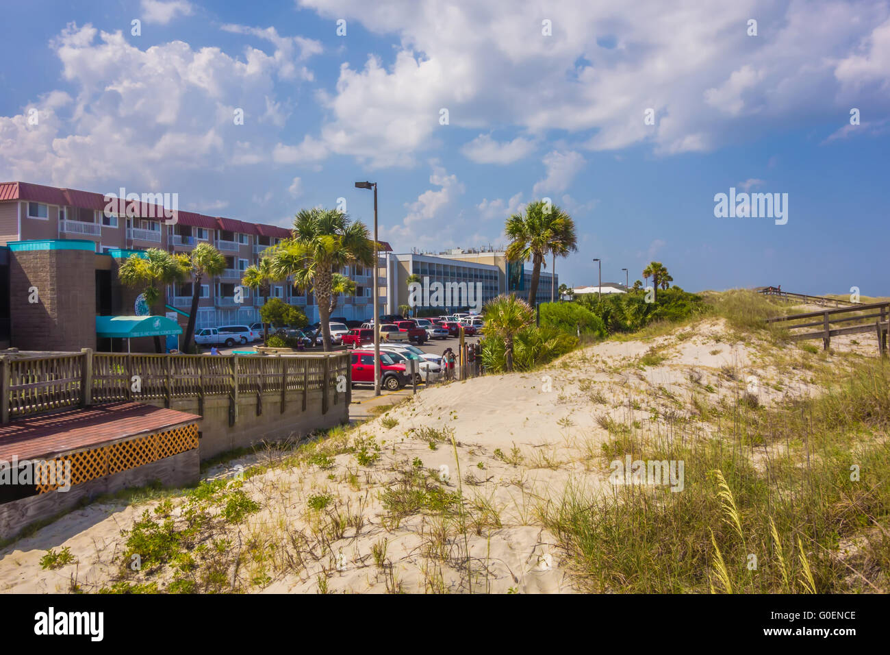 tybee island beach scenes Stock Photo