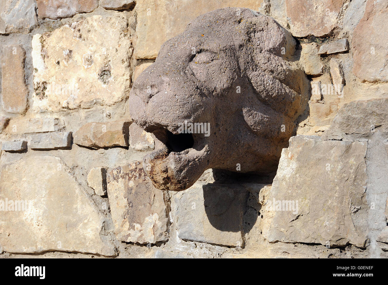 Lion Bas-relief in Bulgaria Stock Photo