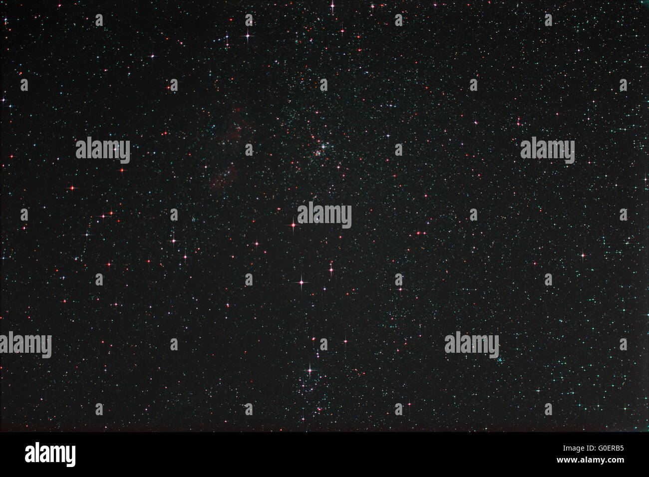 Starfield with Perseus and Milky Way Stock Photo