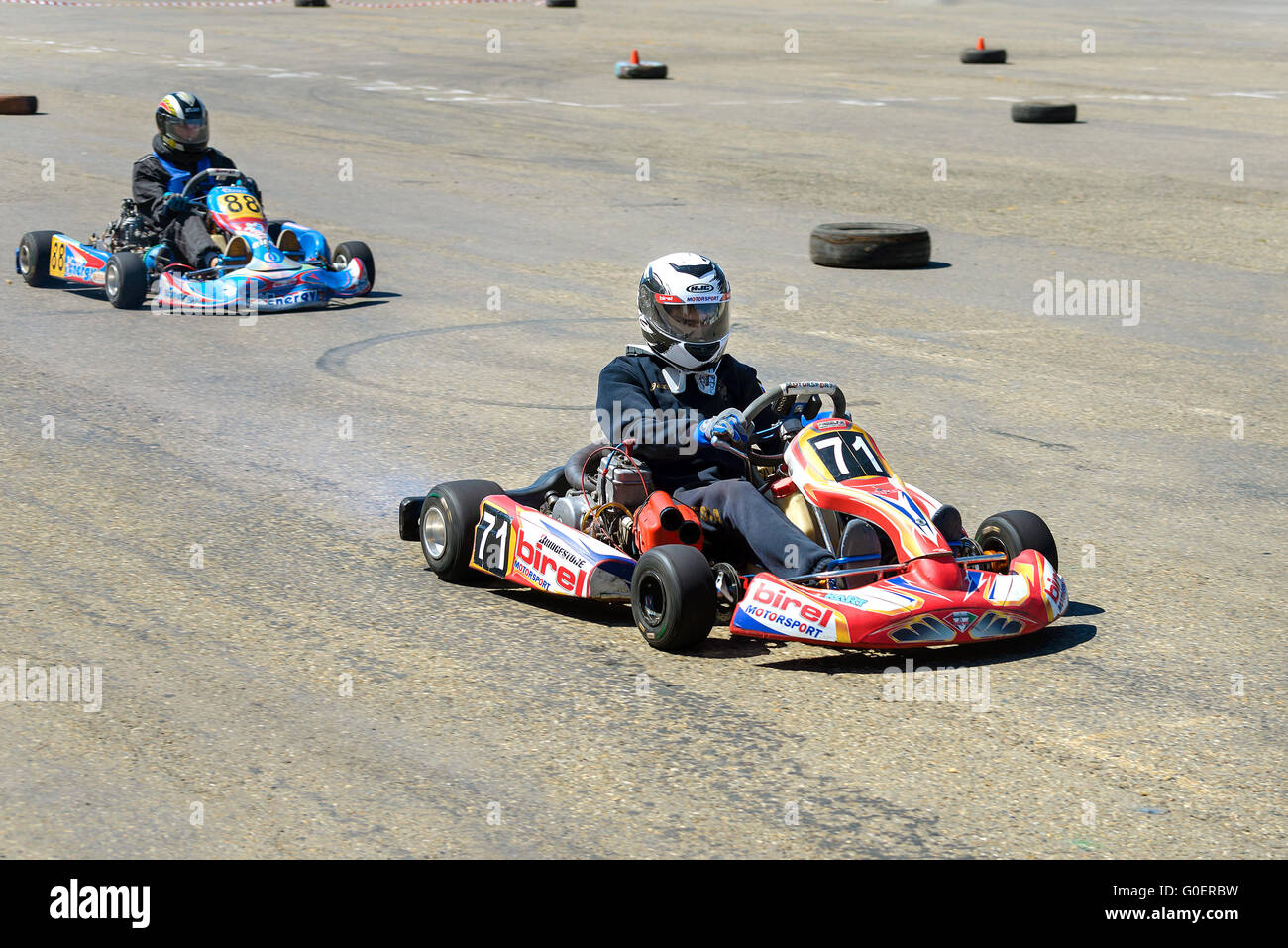 Race karting Stock Photo