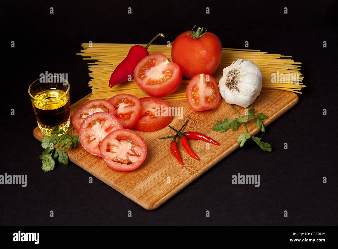 Italian Pasta Ingredients Stock Photo Alamy