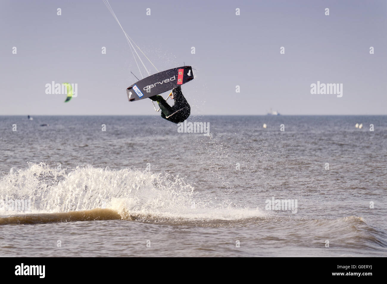 Kitesurf World Cup in St. Peter-Ording Stock Photo