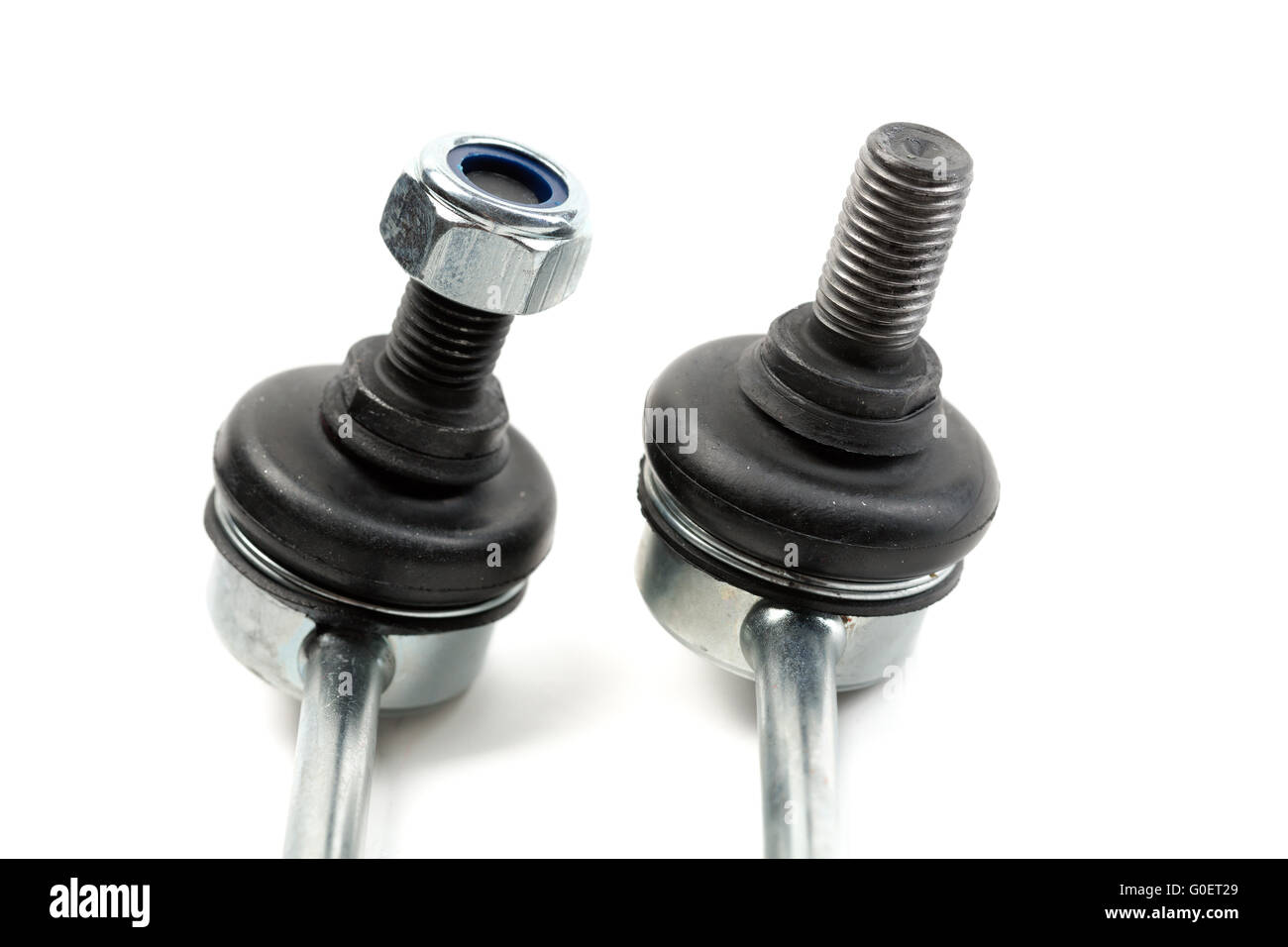 Closeup of two steel suspension arms of the vehicle Stock Photo Alamy