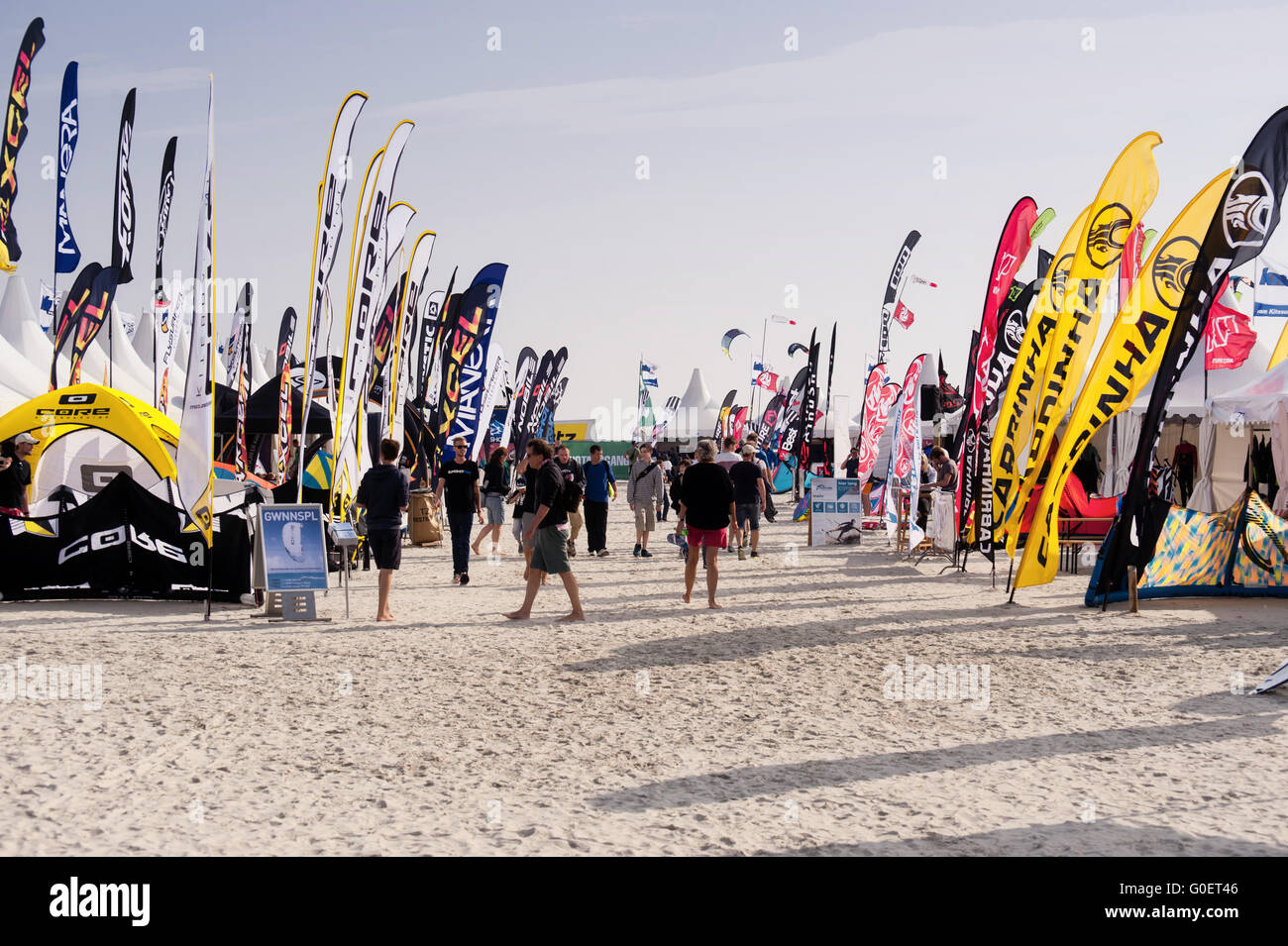 Kitesurf World Cup in St. Peter-Ording Stock Photo