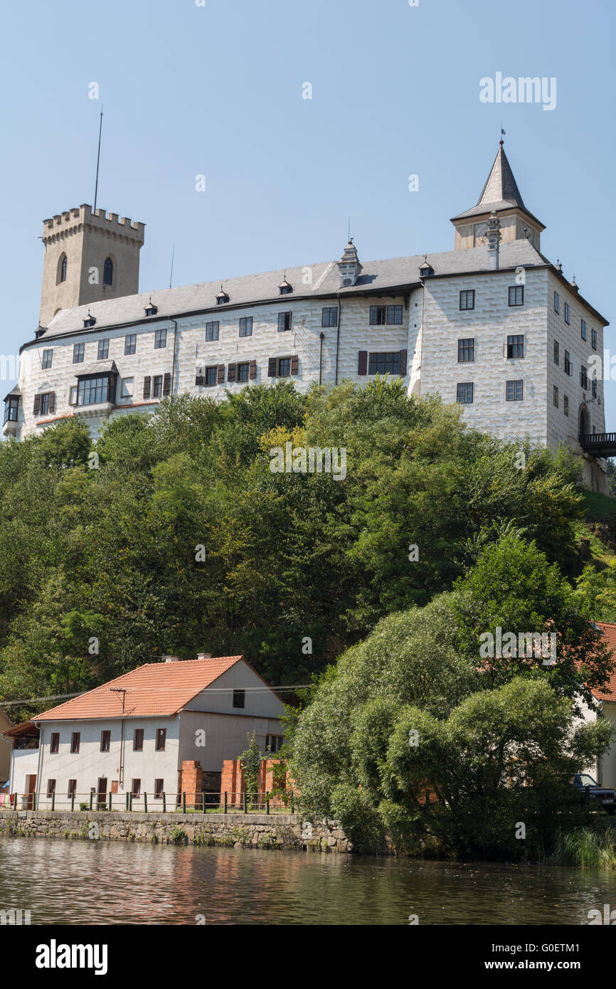 Rosenberg castle on the Vltava - Czech Republic Stock Photo