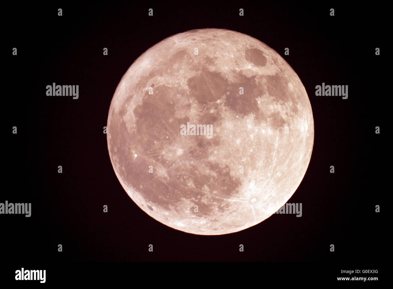 Telescope View of the Moon Stock Photo Alamy