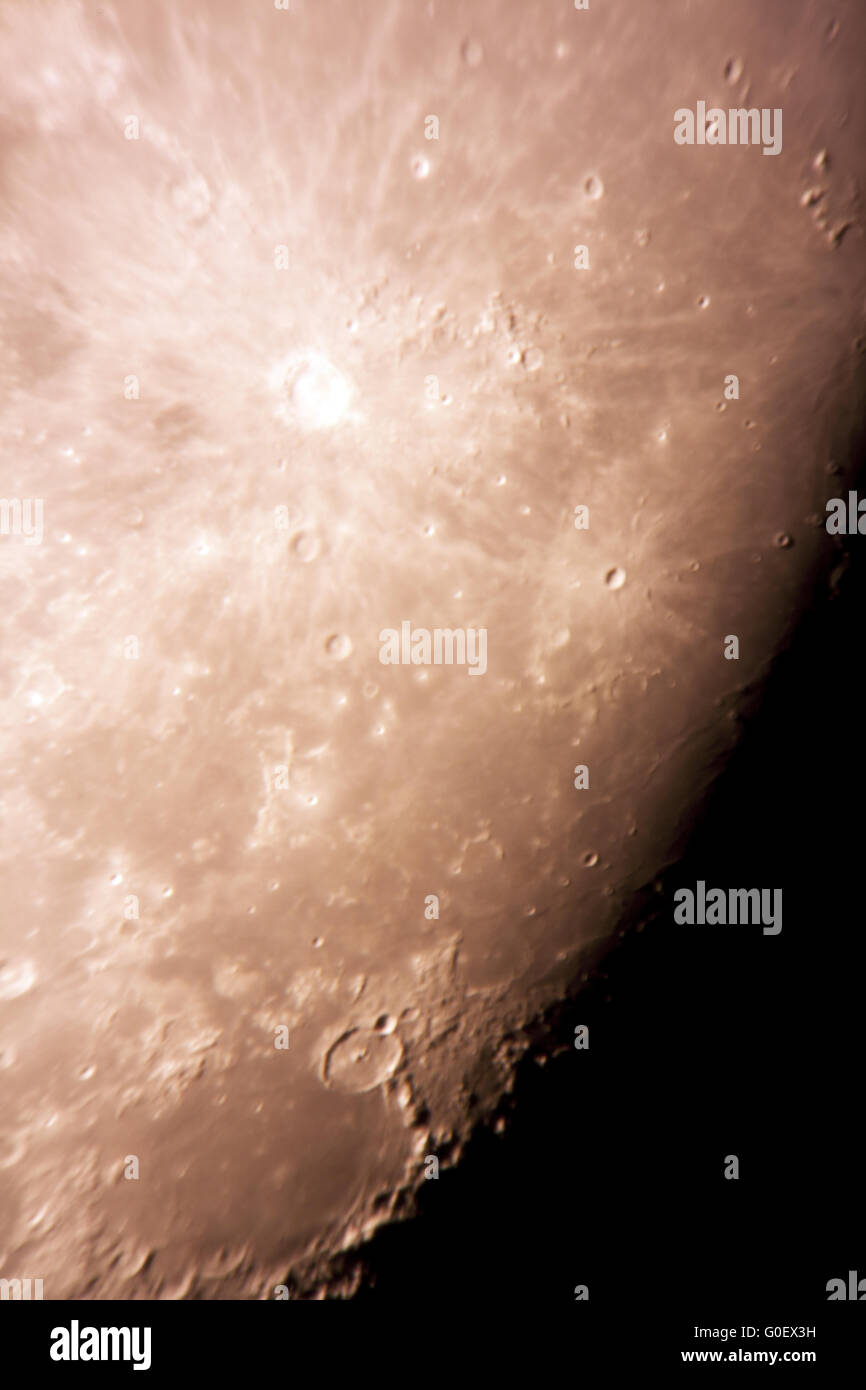 Telescope View of the Moon Stock Photo Alamy