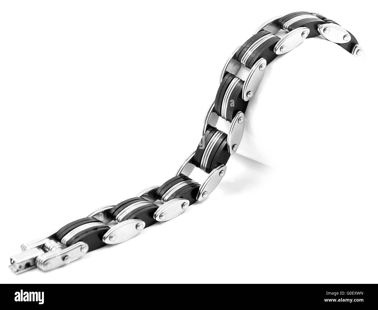 Men's Bracelet stainless steel Stock Photo