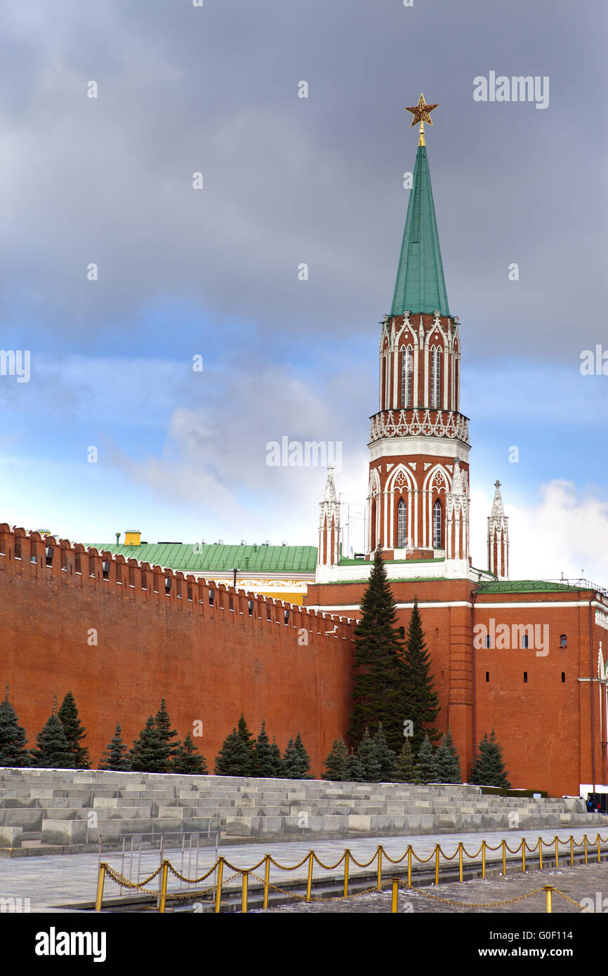 Moscow, Kremlin wall Stock Photo