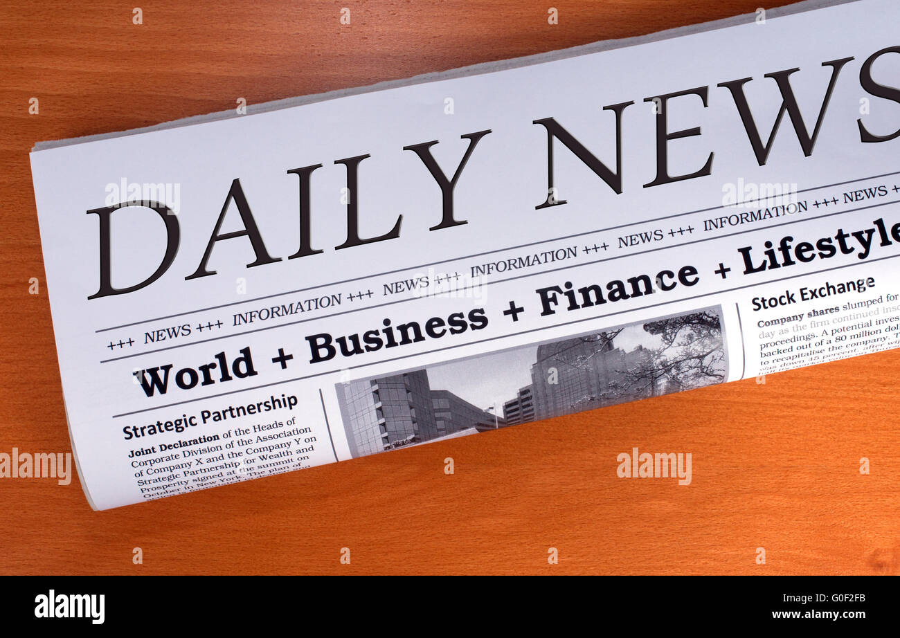 Daily News Newspaper Stock Photo - Alamy