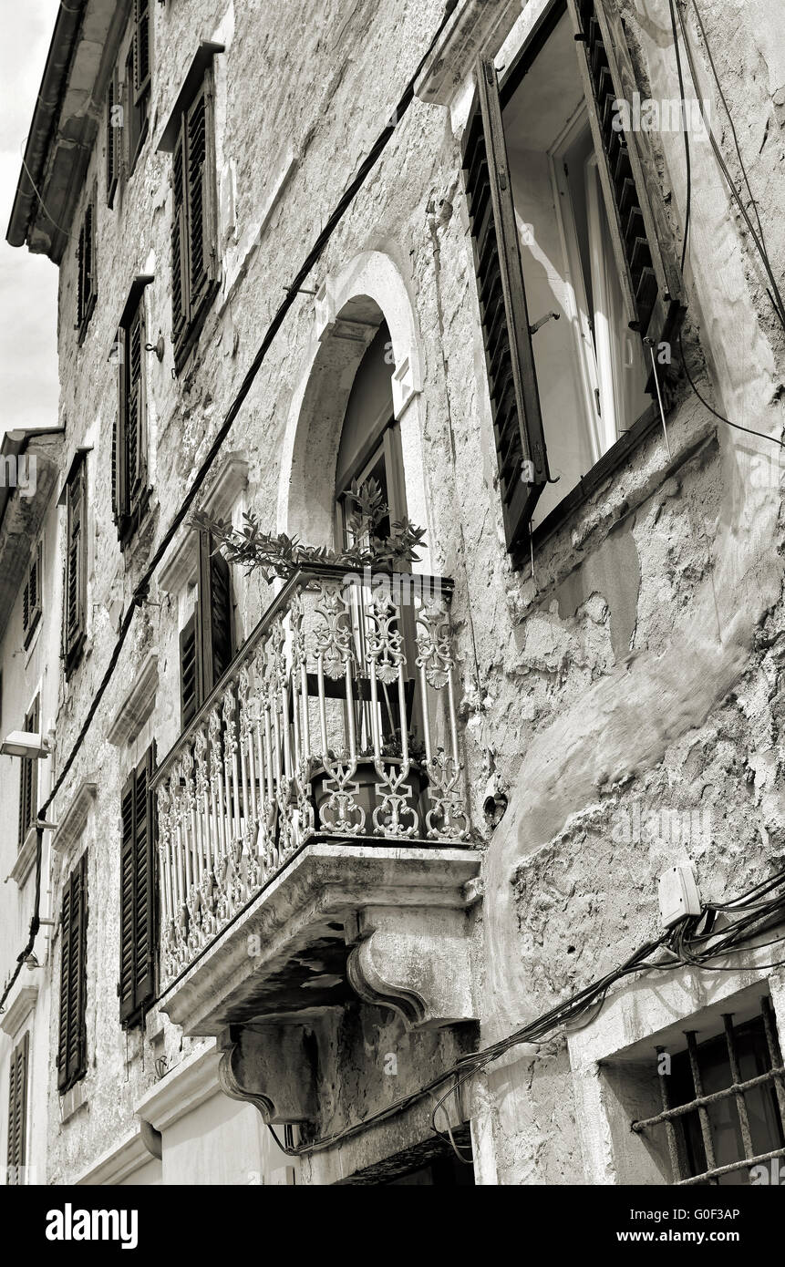 old house in the historic center of Pula in Croatia Stock Photo