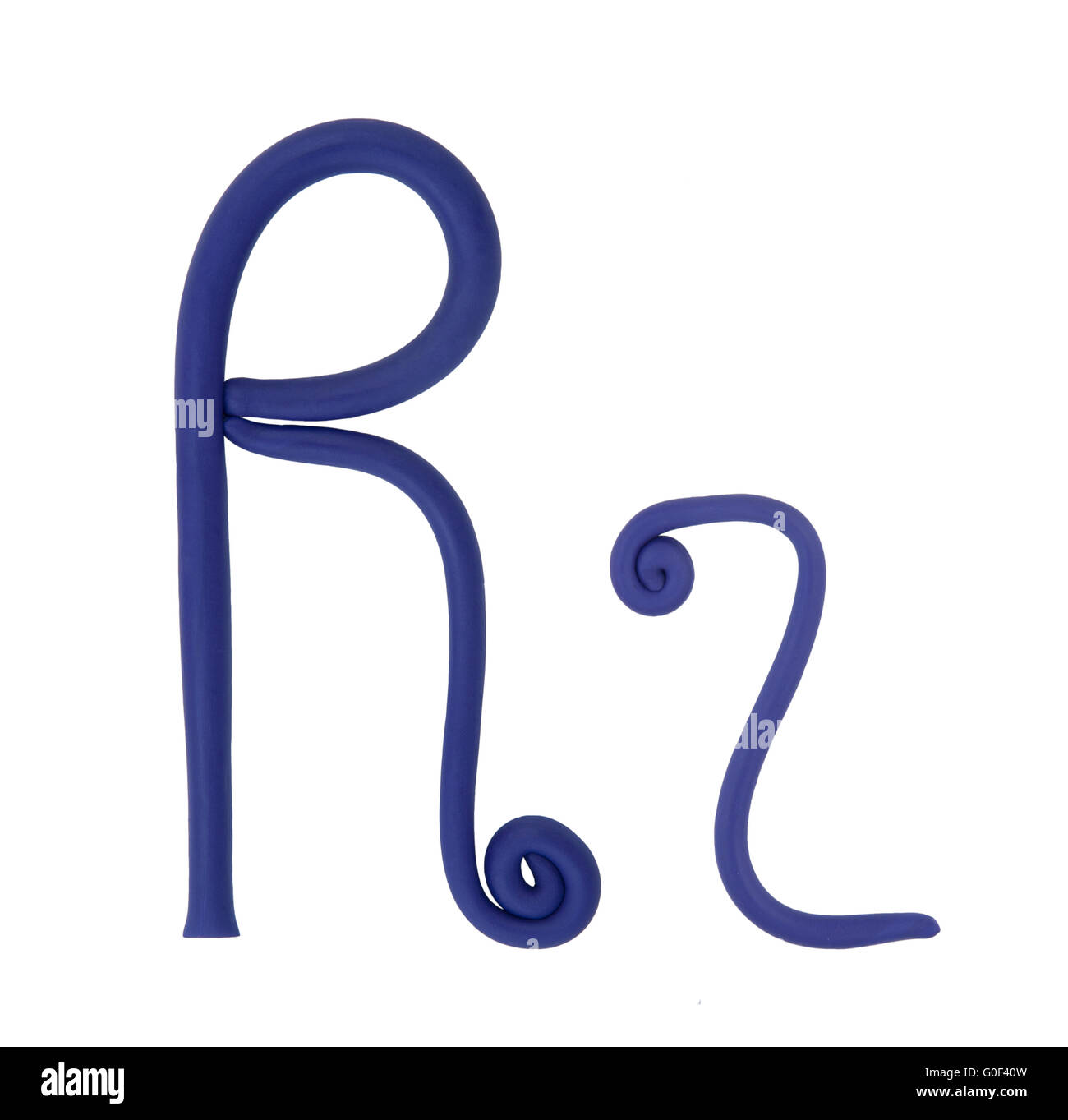 Letter R of plasticine on a white background Stock Photo - Alamy