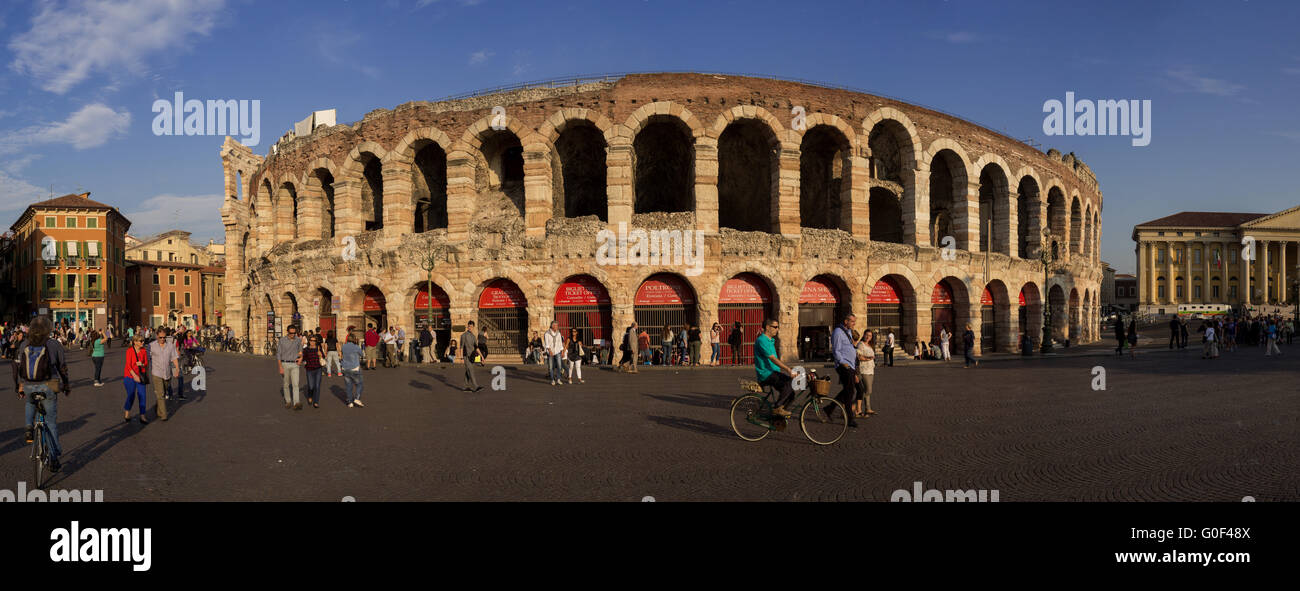 Aerial view verona arena piazza hi-res stock photography and images - Alamy
