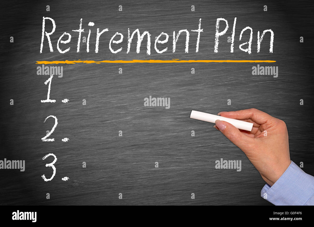 Retirement Plan Checklist Stock Photo