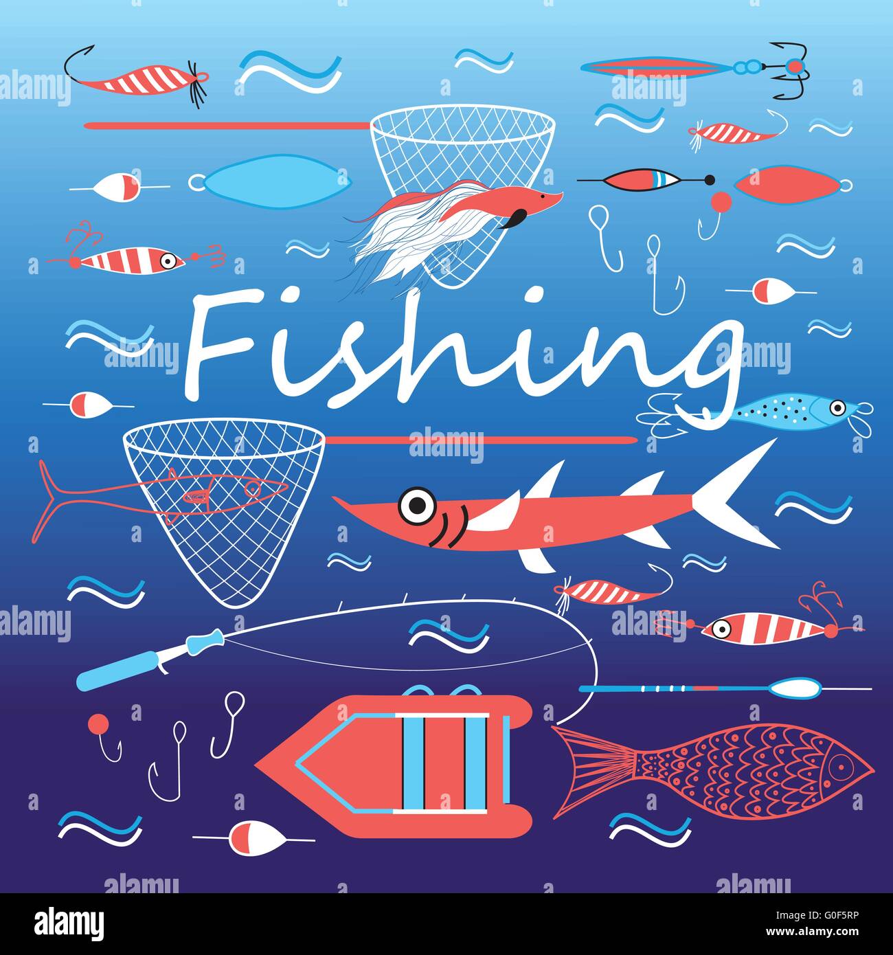 Fish As Element Set of elements for fishing Stock Vector Image & Art - Alamy