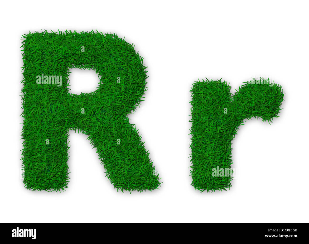 Illustration Of Capital And Lowercase Letter R Made Of Grass Stock Photo Alamy