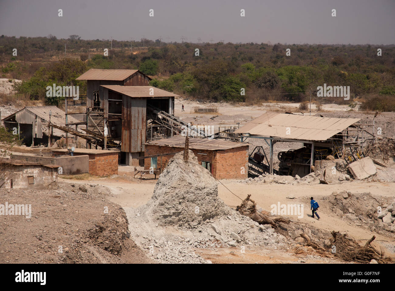 copper mining area Stock Photo