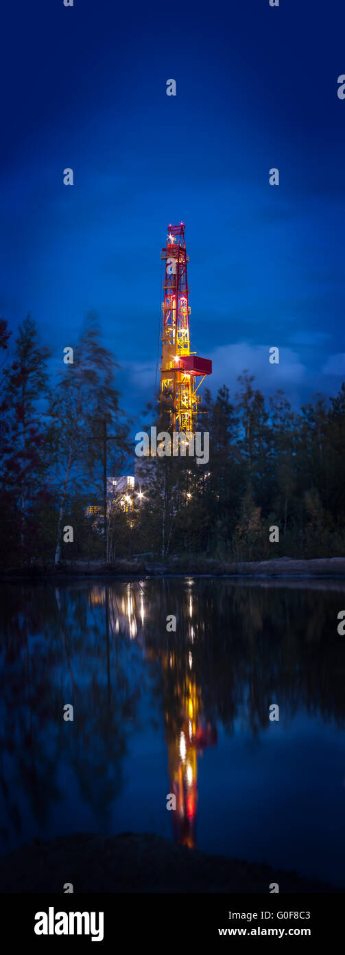 Oil drilling rig. Stock Photo