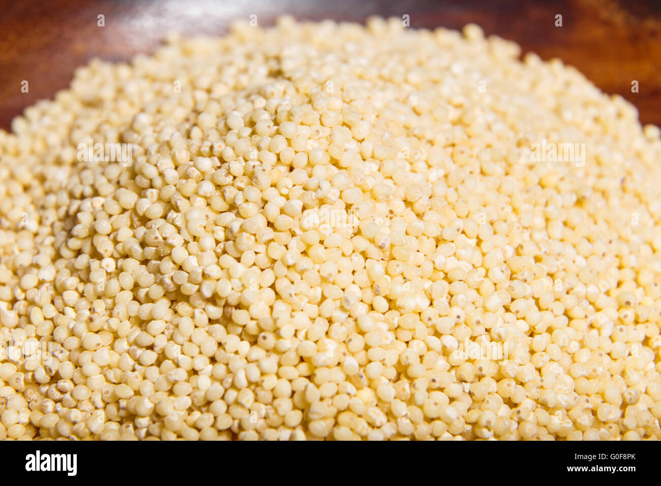 Uncooked millet cereal closeup macro Stock Photo Alamy