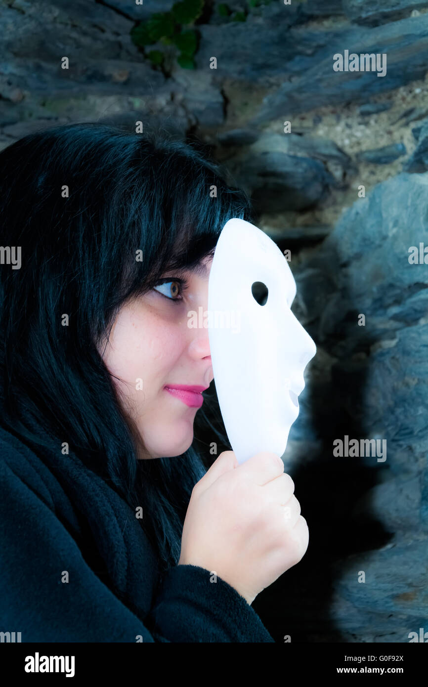 Woman with mask Stock Photo Alamy