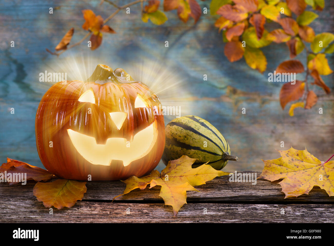 Halloween with pumpkin Stock Photo