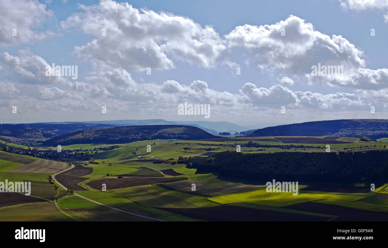 View from Fuerstenberg in a southerly direction Stock Photo