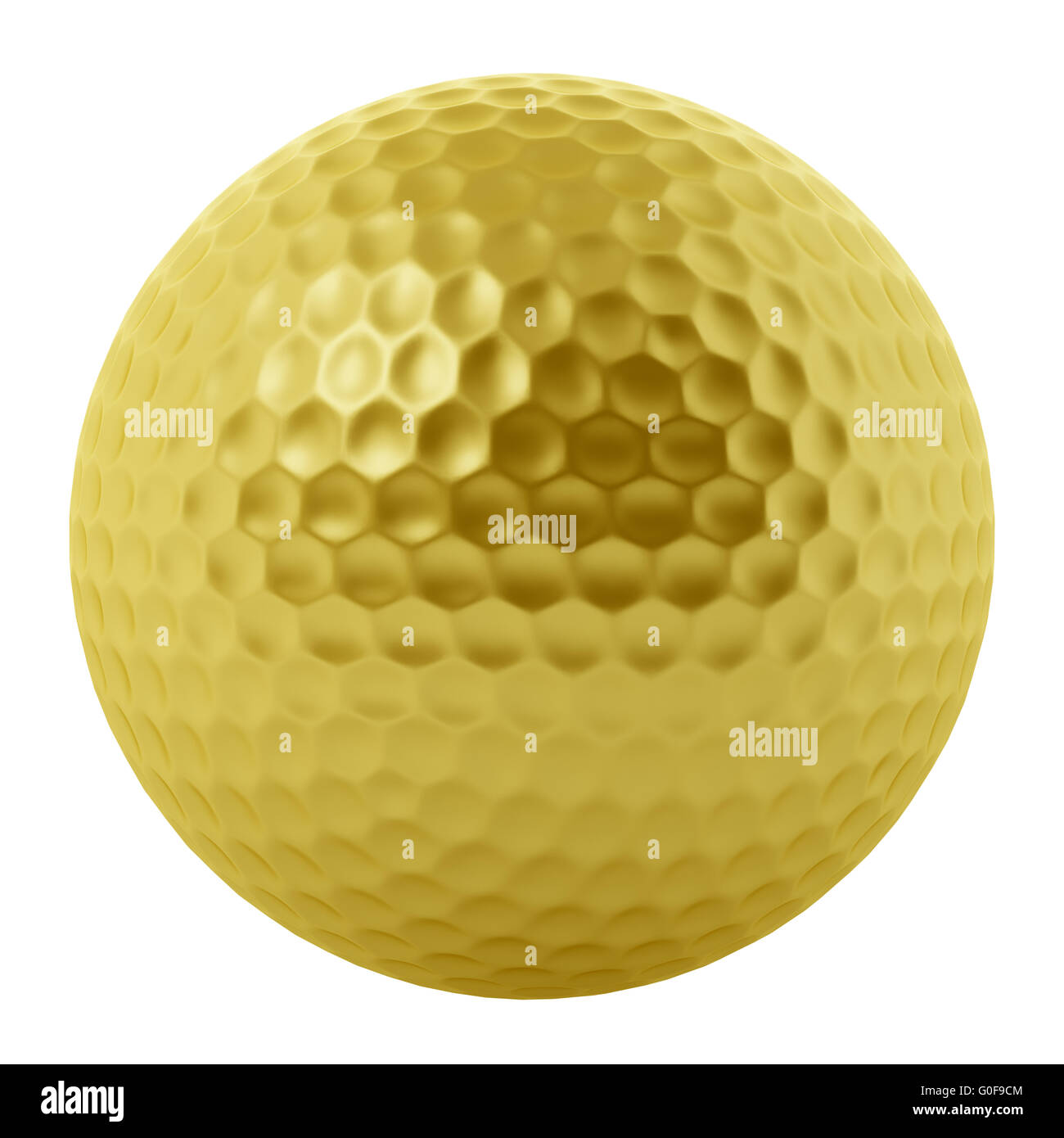 golden golf ball isolated on white background Stock Photo Alamy