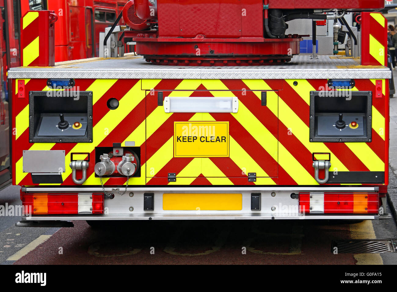 Rear Fire Engine Stock Photo Alamy