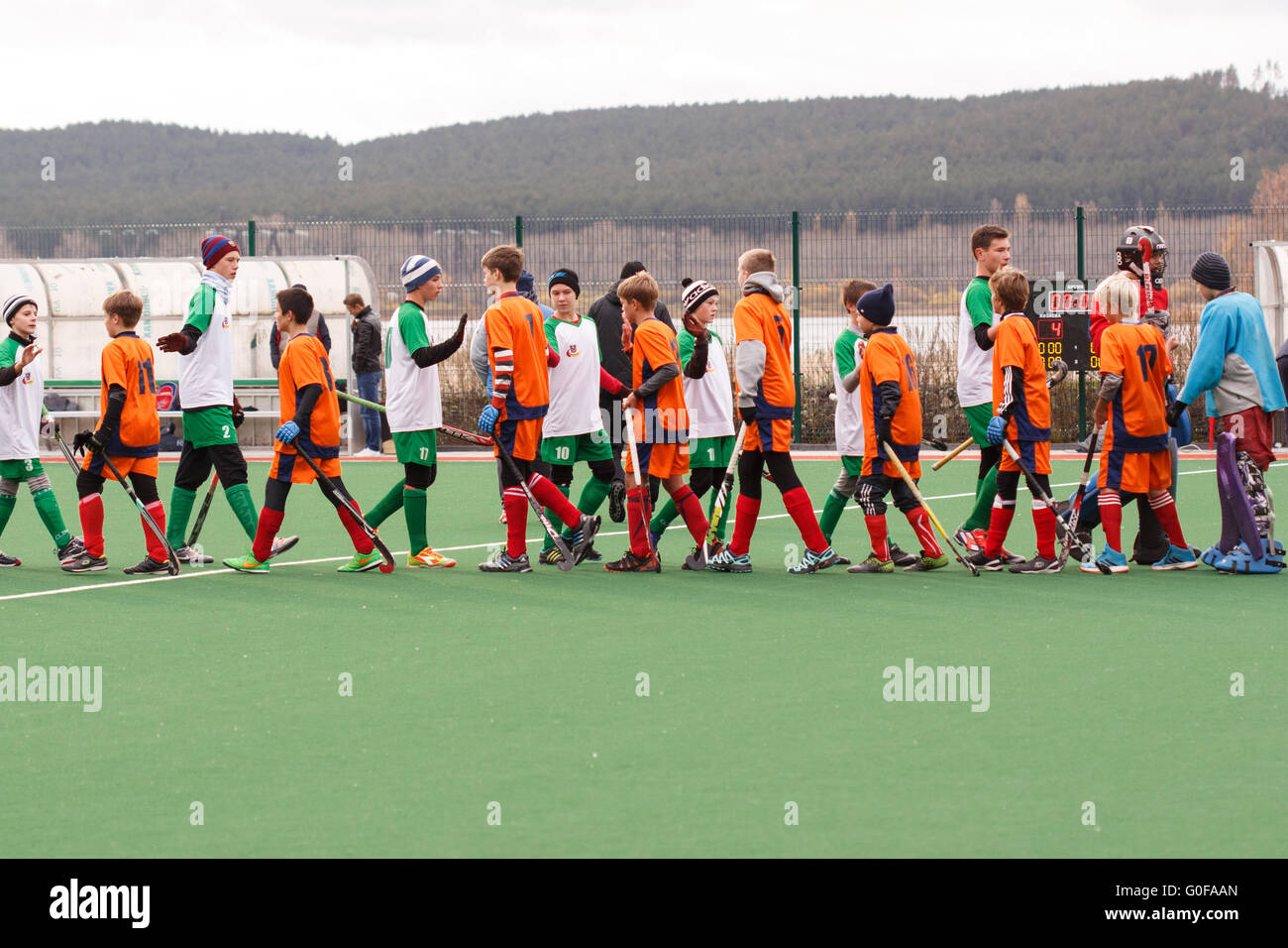 Youth field hockey competition Stock Photo Alamy