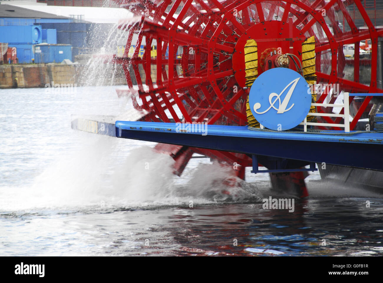 Paddle Wheel Steamer in Kiel, Germany Stock Photo